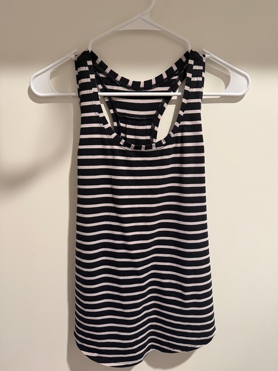 lululemon athletica Tops - lululemon athletica Black and White Striped Racerback Tank